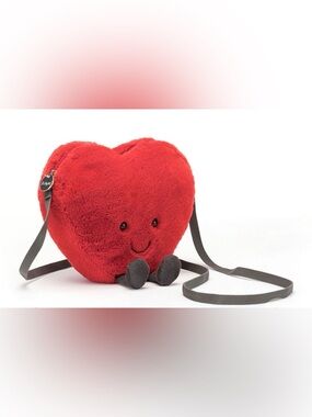RETIRED Jellycat Red Plush Amuseables Heart Bag